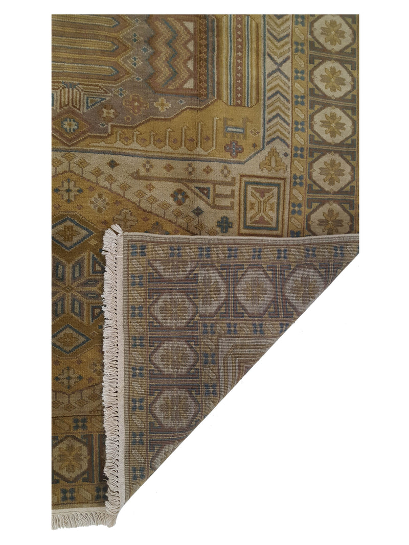 Pacific Tribal 36948 Gold Brown Traditional Hand Knotted Rug