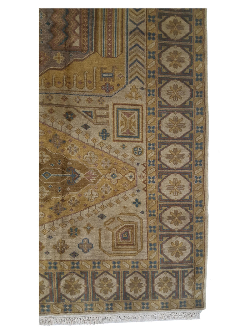 Pacific Tribal 36948 Gold Brown Traditional Hand Knotted Rug