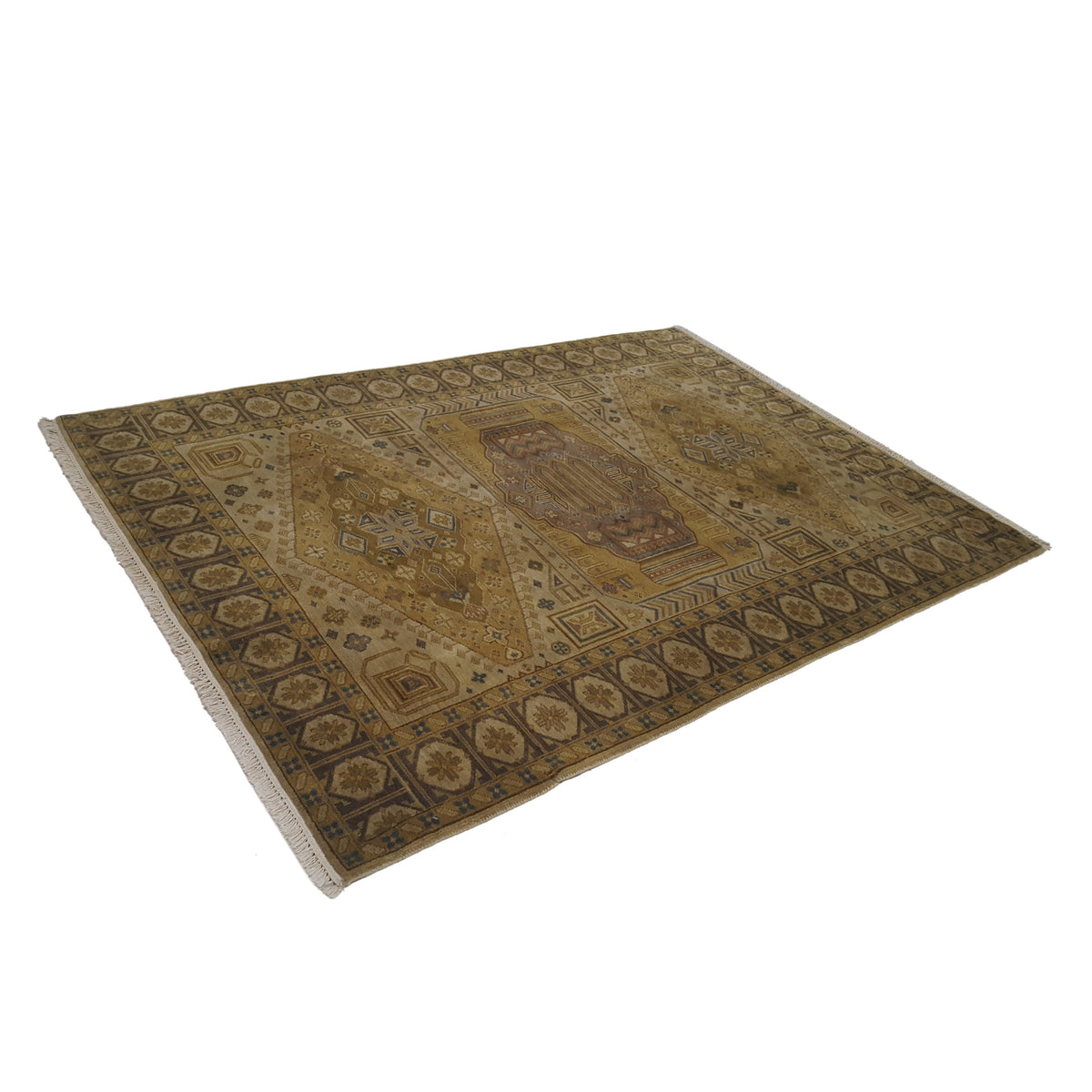 Pacific Tribal 36948 Gold Brown Traditional Hand Knotted Rug