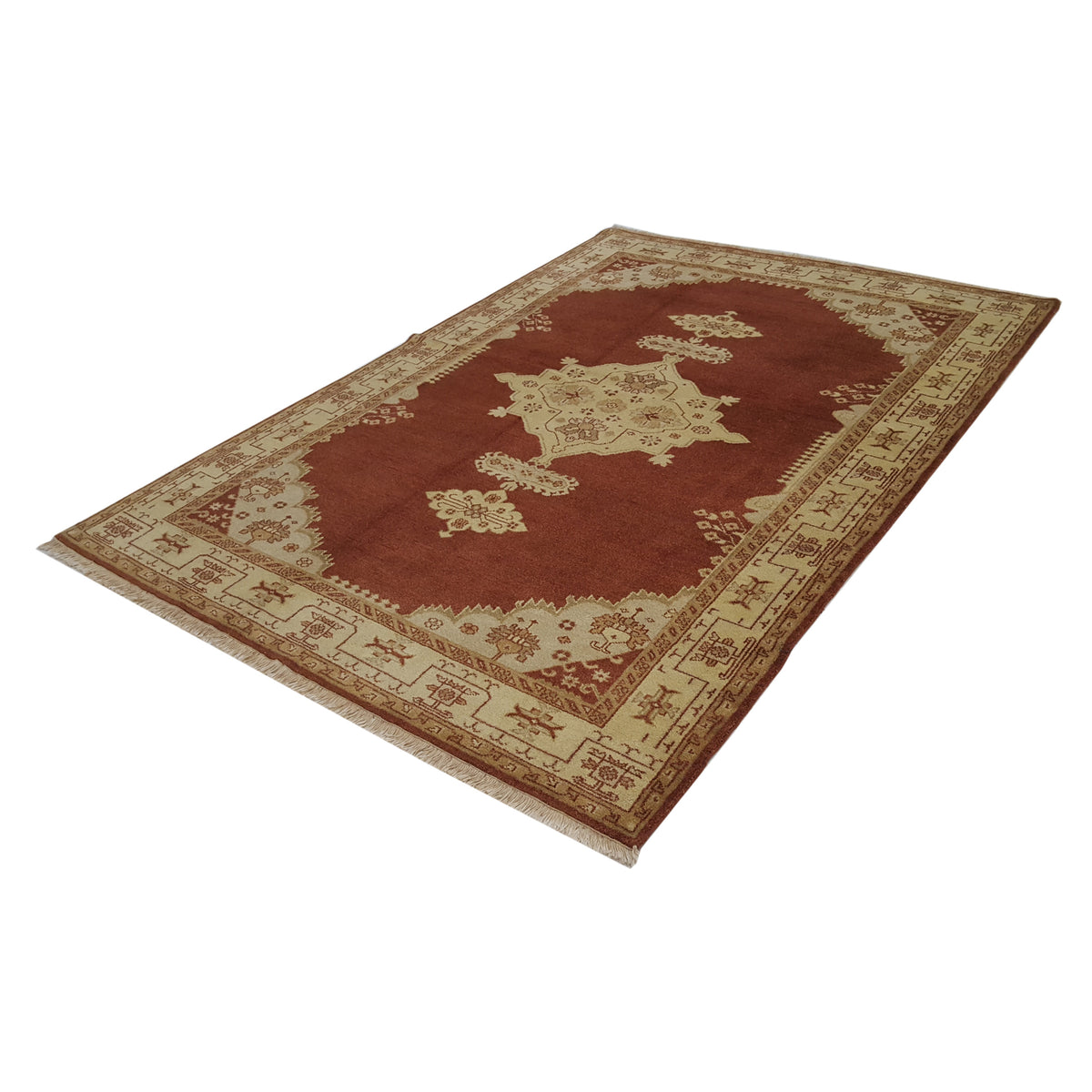 Pacific Tribal 36951 Rust Ivory Traditional Hand Knotted Rug