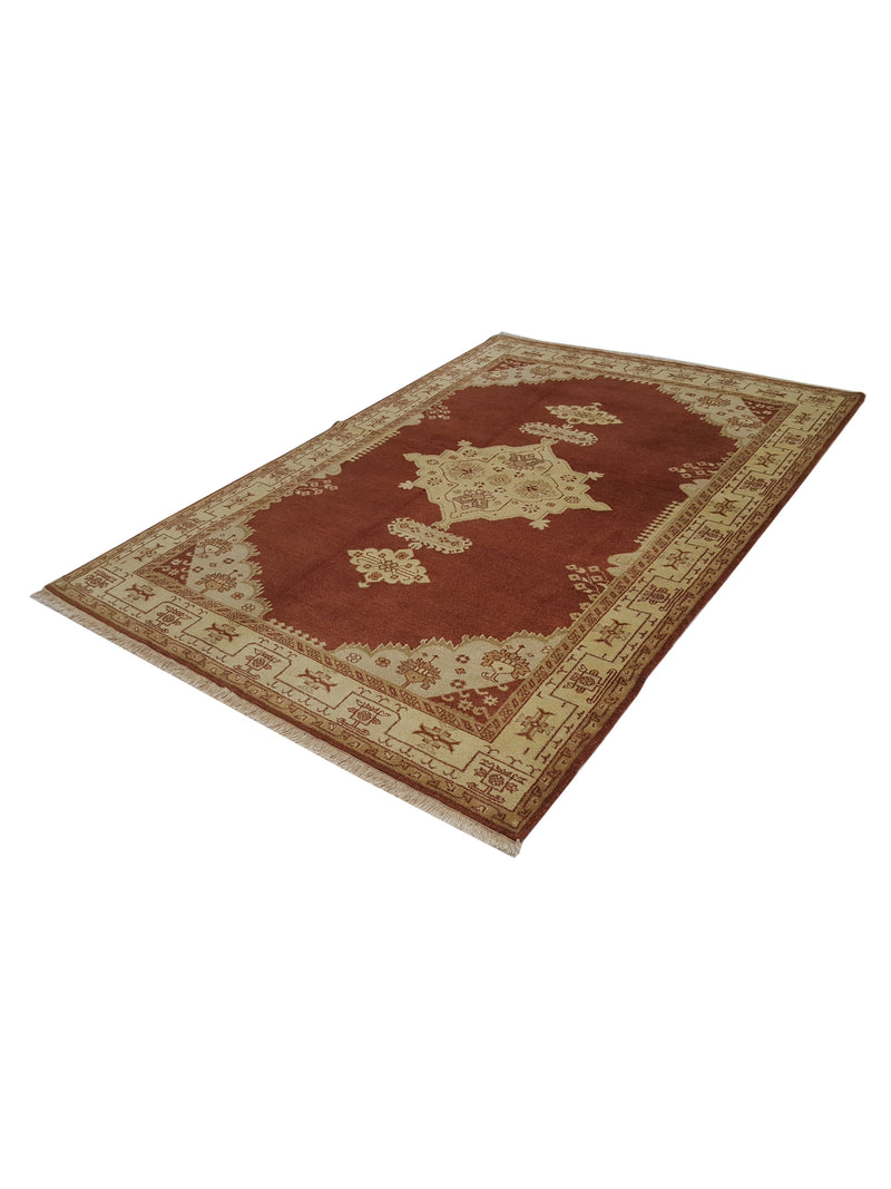 Pacific Tribal 36951 Rust Ivory Traditional Hand Knotted Rug
