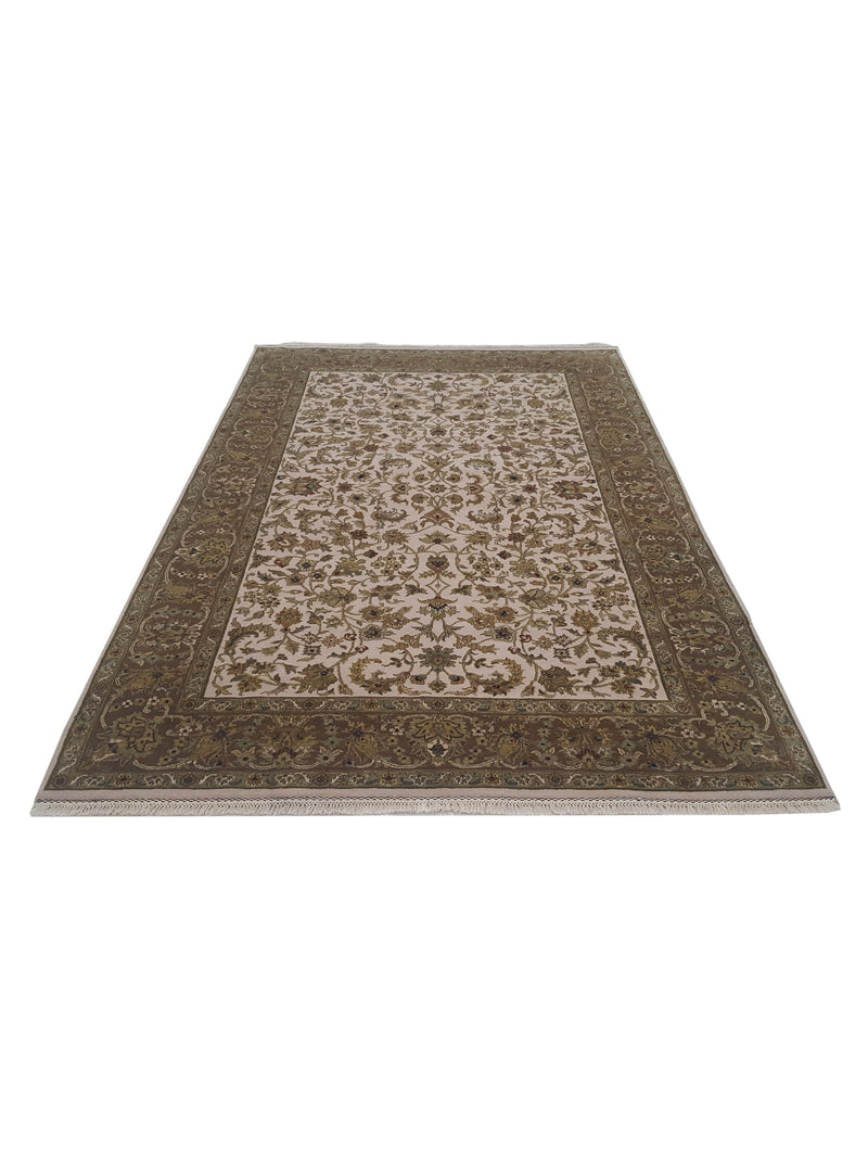 Pacific Crown 37000 Ivory Brown Traditional Hand Knotted Rug