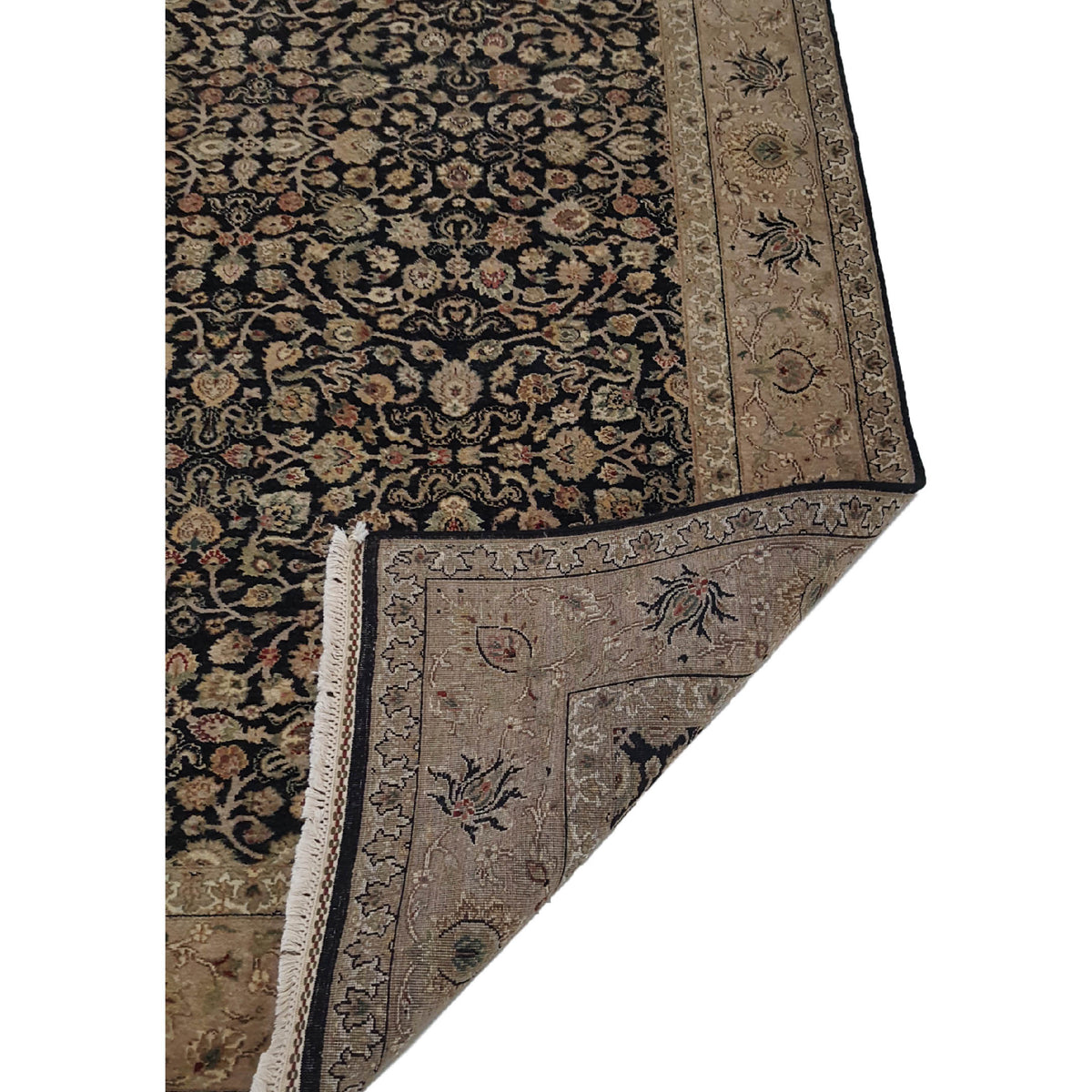 Pacific Maharaja 37009 Black Beige Traditional Hand Knotted Rug