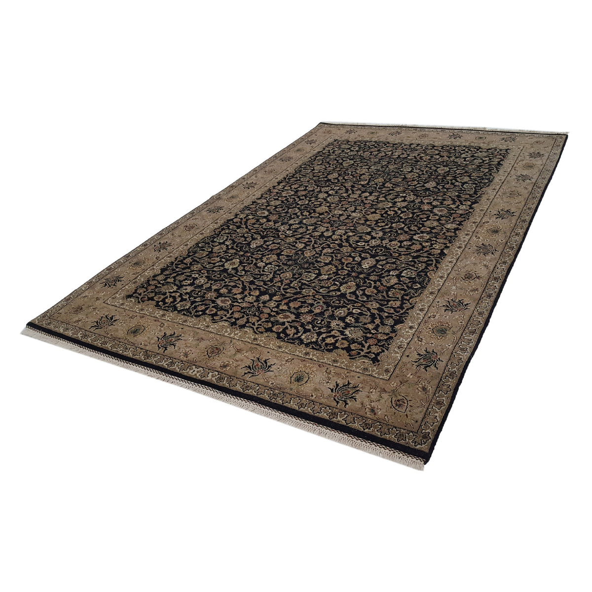 Pacific Maharaja 37009 Black Beige Traditional Hand Knotted Rug