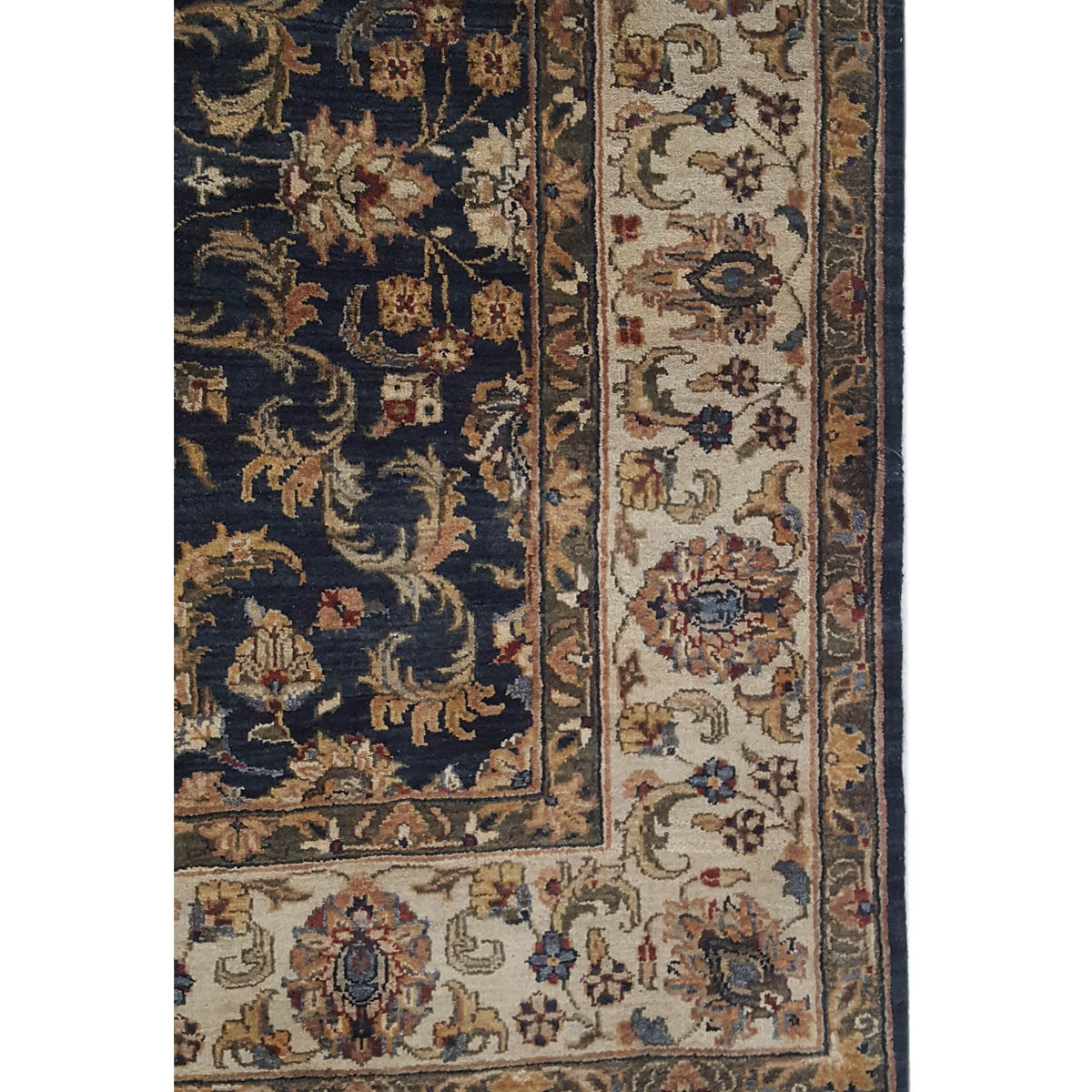 Pacific Crown 37027 Navy Gold Traditional Hand Knotted Rug