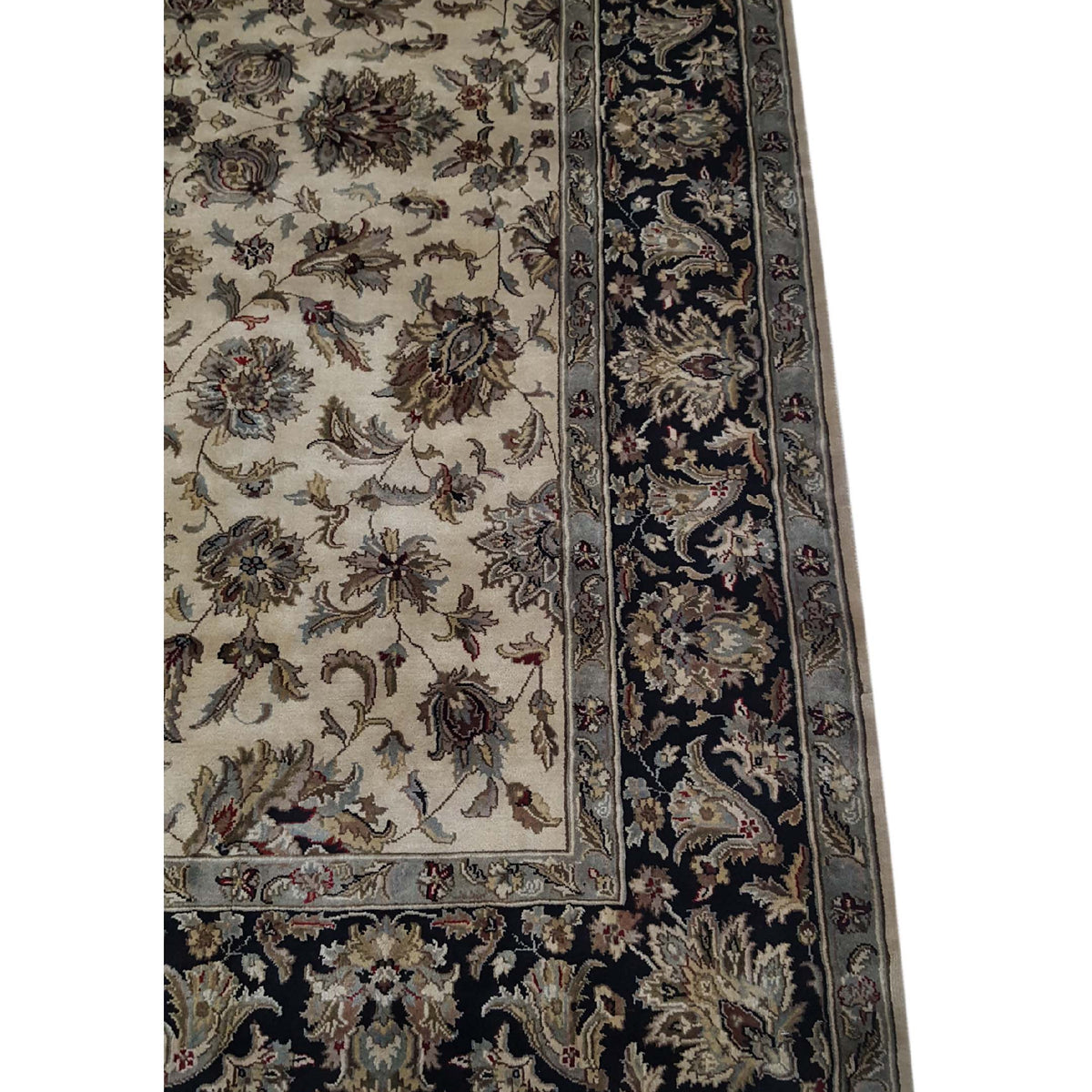 Pacific Serene 37079 Ivory Black Traditional Hand Knotted Rug