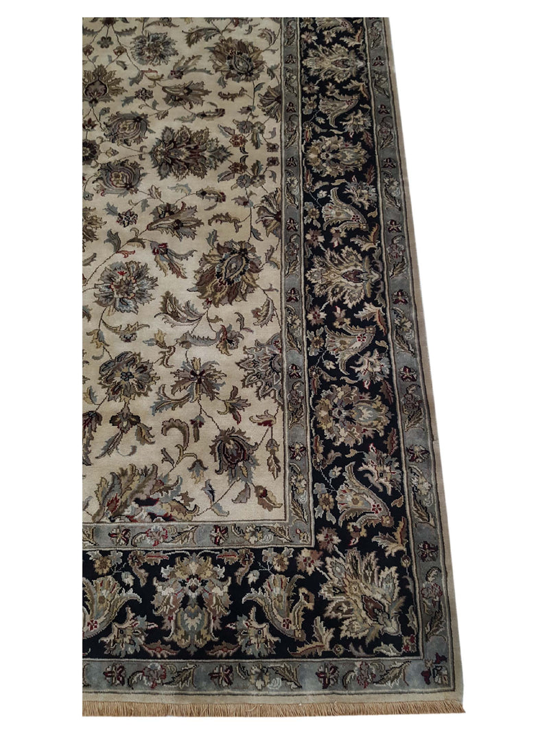 Pacific Serene 37079 Ivory Black Traditional Hand Knotted Rug