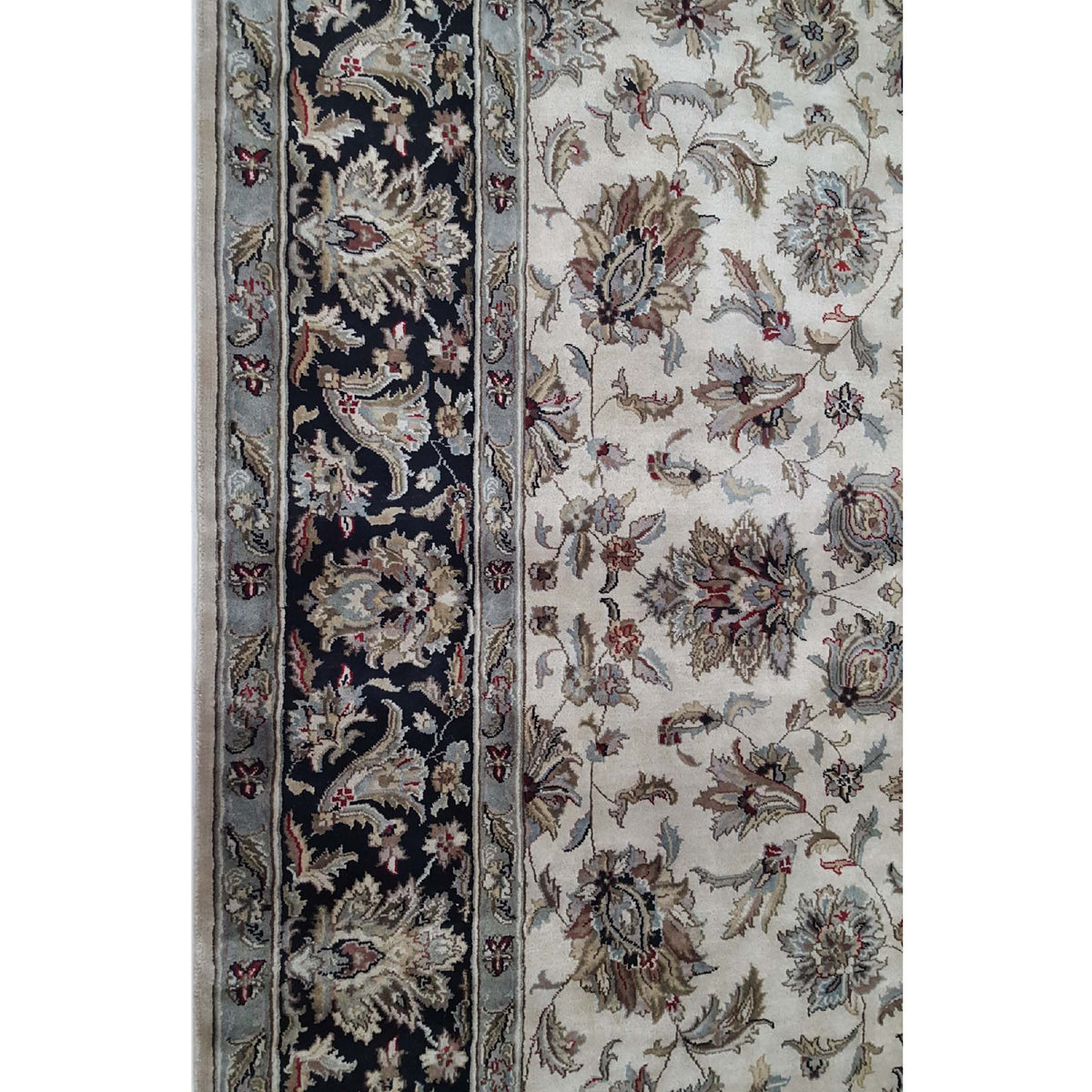 Pacific Serene 37079 Ivory Black Traditional Hand Knotted Rug