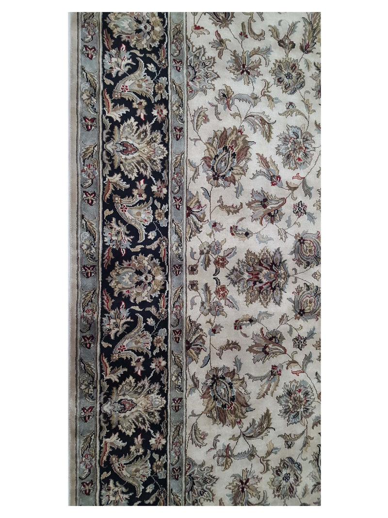 Pacific Serene 37079 Ivory Black Traditional Hand Knotted Rug