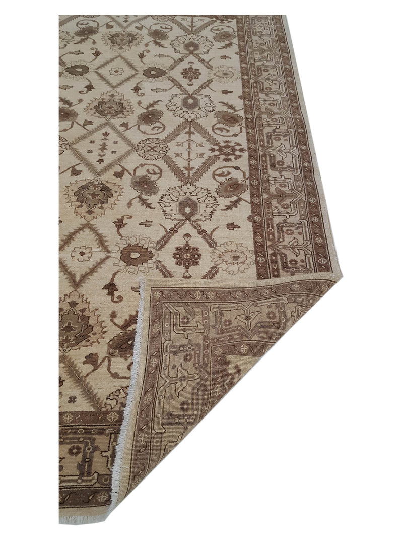 Pacific Ziegler 37093 Beige Beige Traditional Hand Knotted Rug