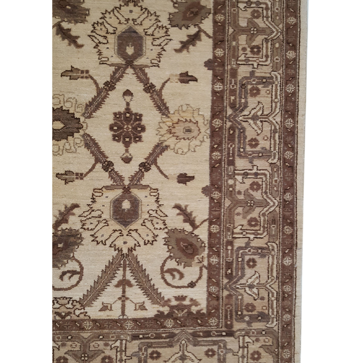 Pacific Ziegler 37093 Beige Beige Traditional Hand Knotted Rug