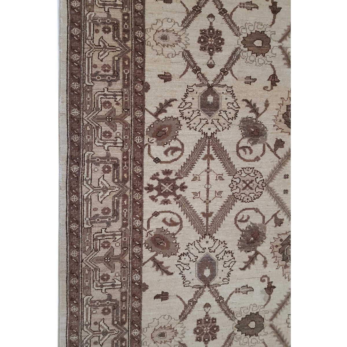 Pacific Ziegler 37093 Beige Beige Traditional Hand Knotted Rug