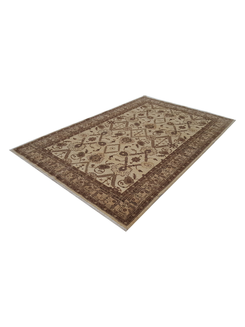 Pacific Ziegler 37093 Beige Beige Traditional Hand Knotted Rug