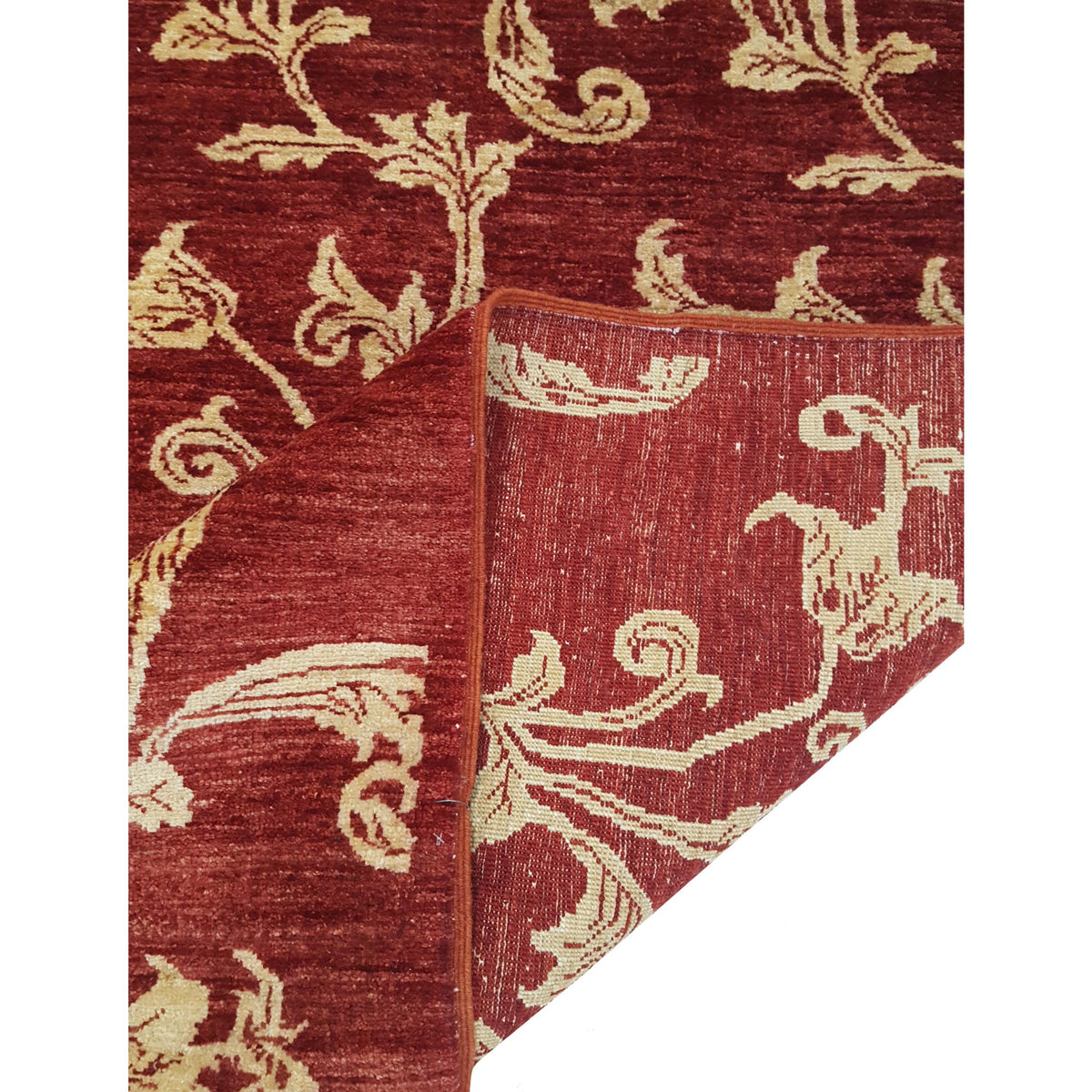 Pacific Ziegler 37094 Burgundy Gold Modern Hand Knotted Rug