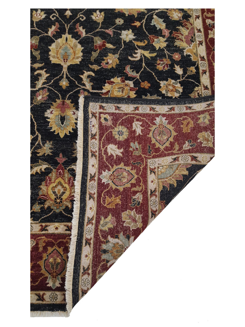 Pacific Agra 37104 Black Red Traditional Hand Knotted Rug