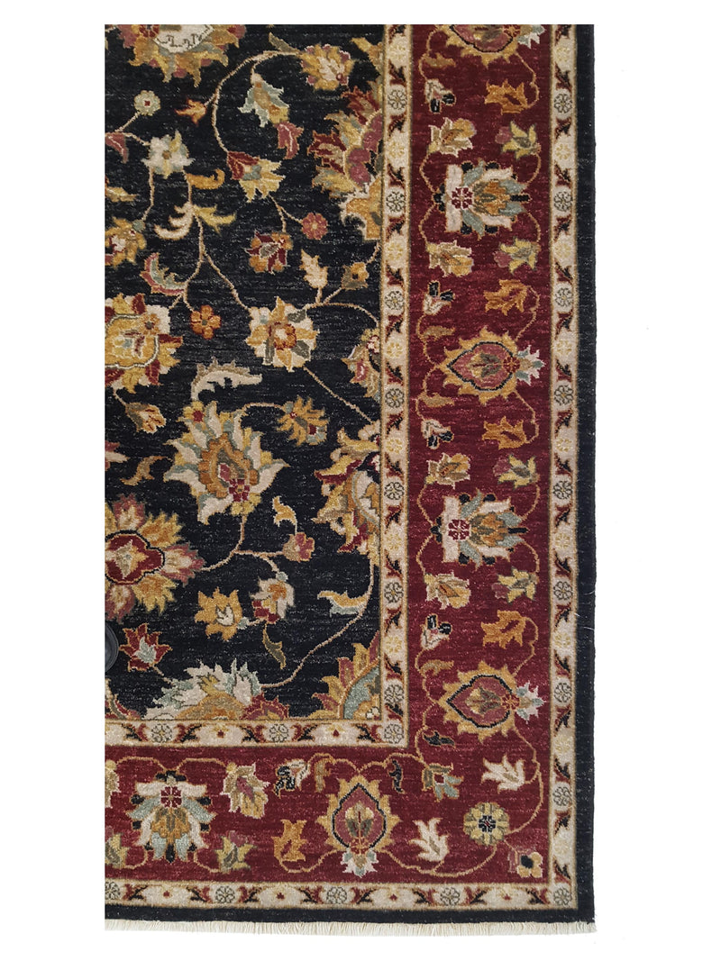 Pacific Agra 37104 Black Red Traditional Hand Knotted Rug