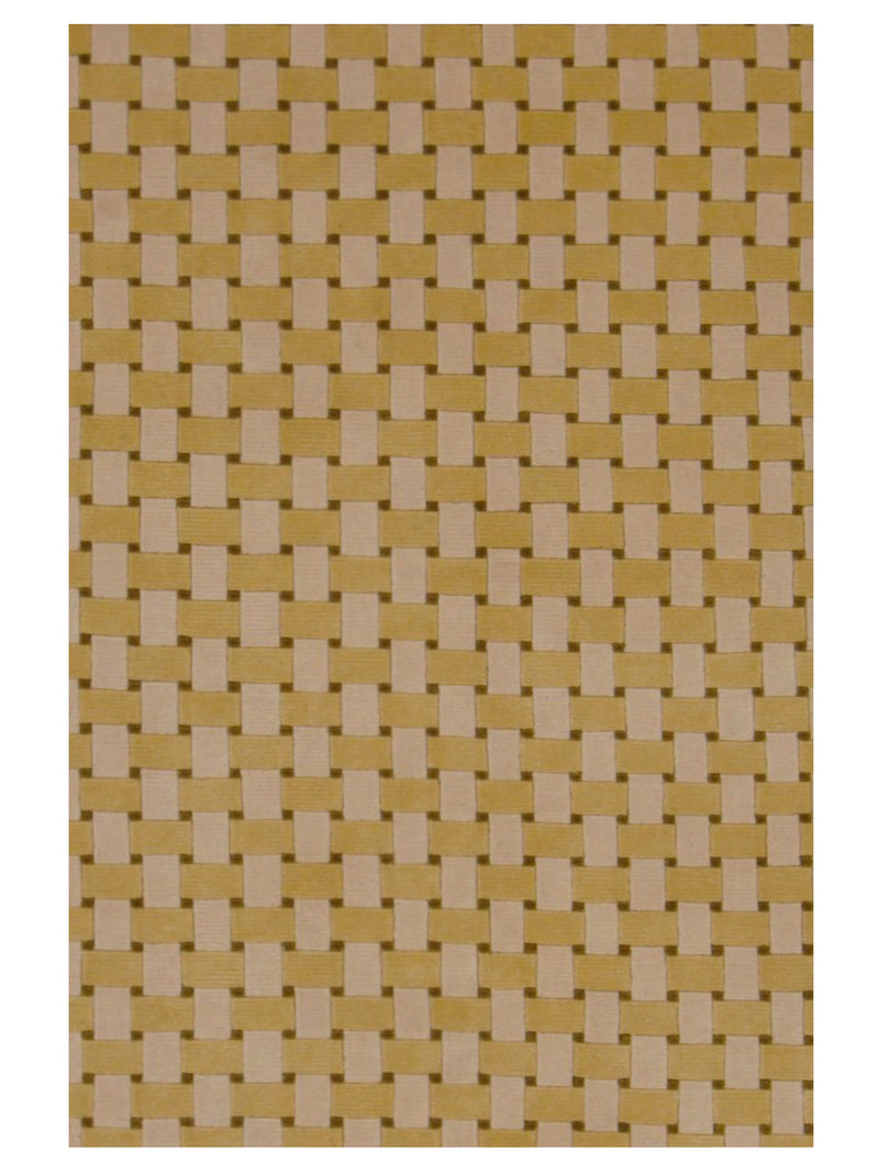 Pacific Gouri Ganga 37164 Yellow Beige Modern Hand Knotted Rug