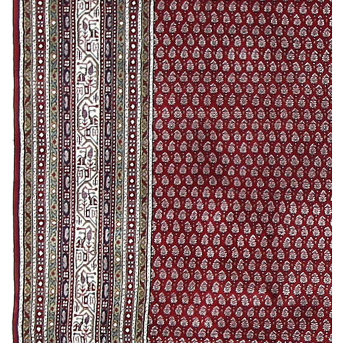 Pacific Mir 37188 Red Ivory Traditional Hand Knotted Rug