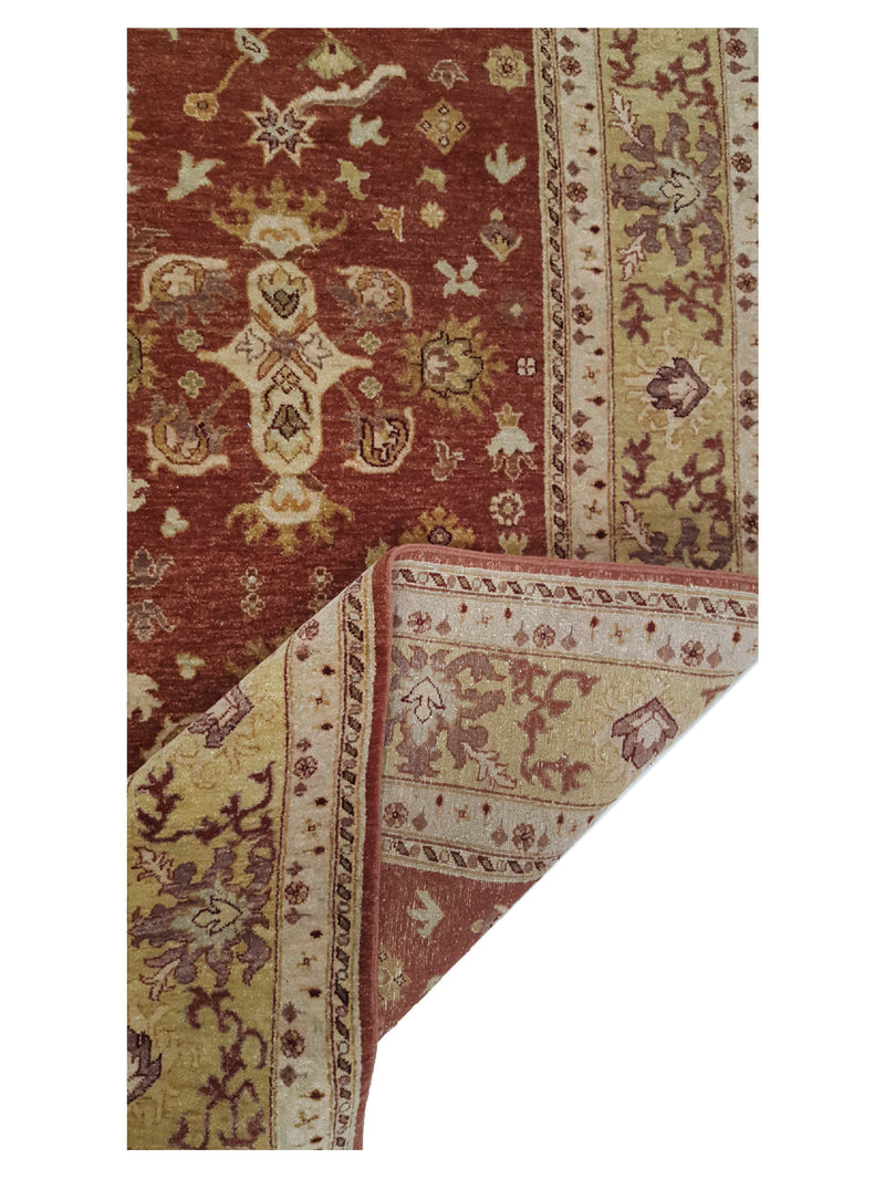 Pacific Maharaja 37271 Rust Green Traditional Hand Knotted Rug