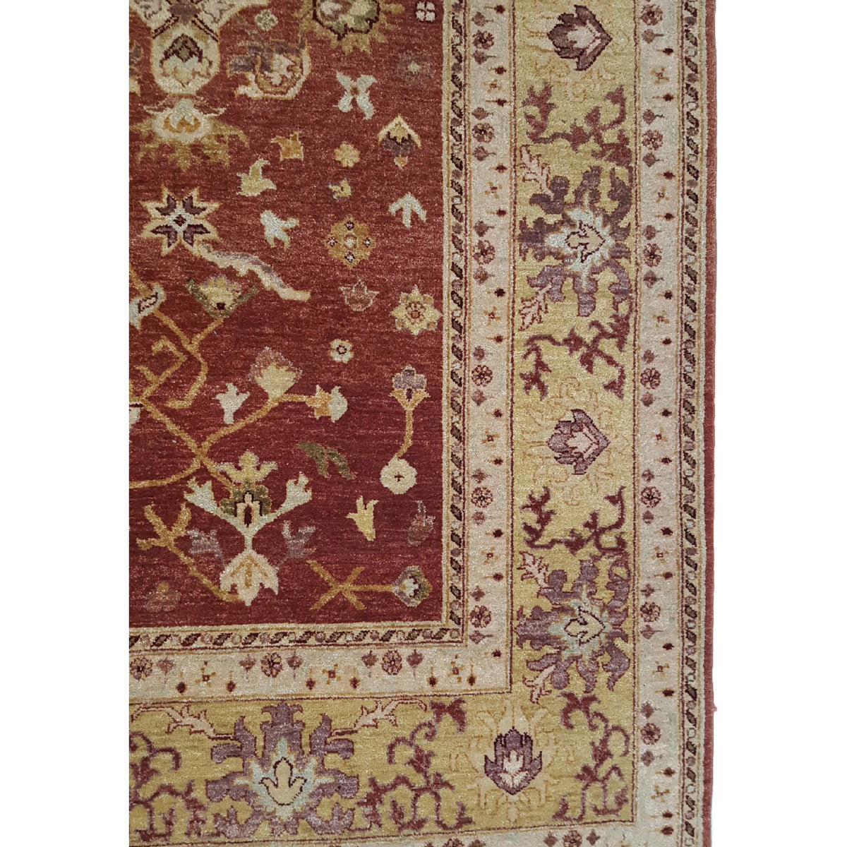 Pacific Maharaja 37271 Rust Green Traditional Hand Knotted Rug