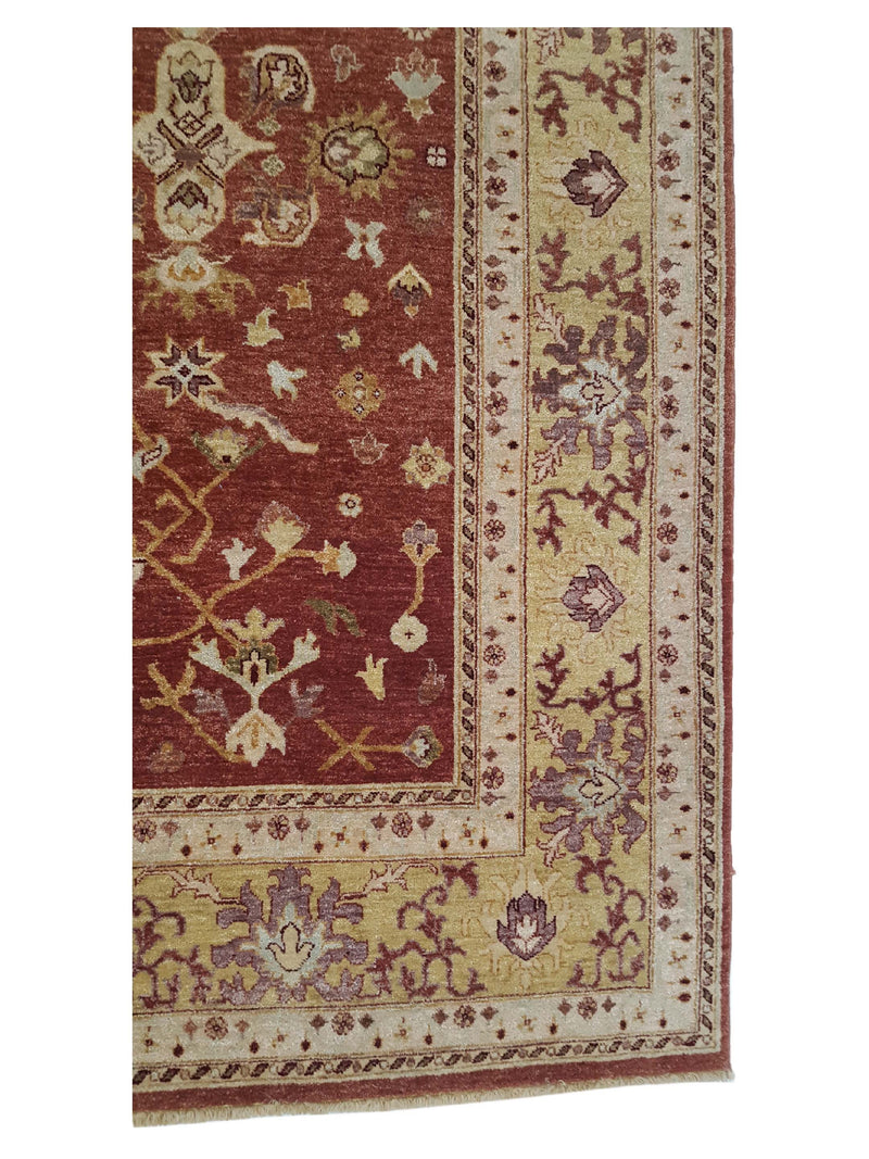 Pacific Maharaja 37271 Rust Green Traditional Hand Knotted Rug