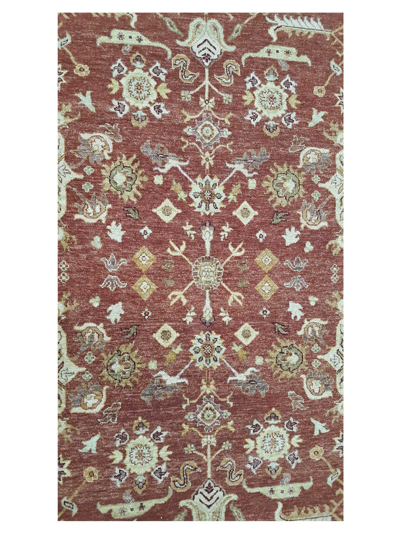 Pacific Maharaja 37271 Rust Green Traditional Hand Knotted Rug