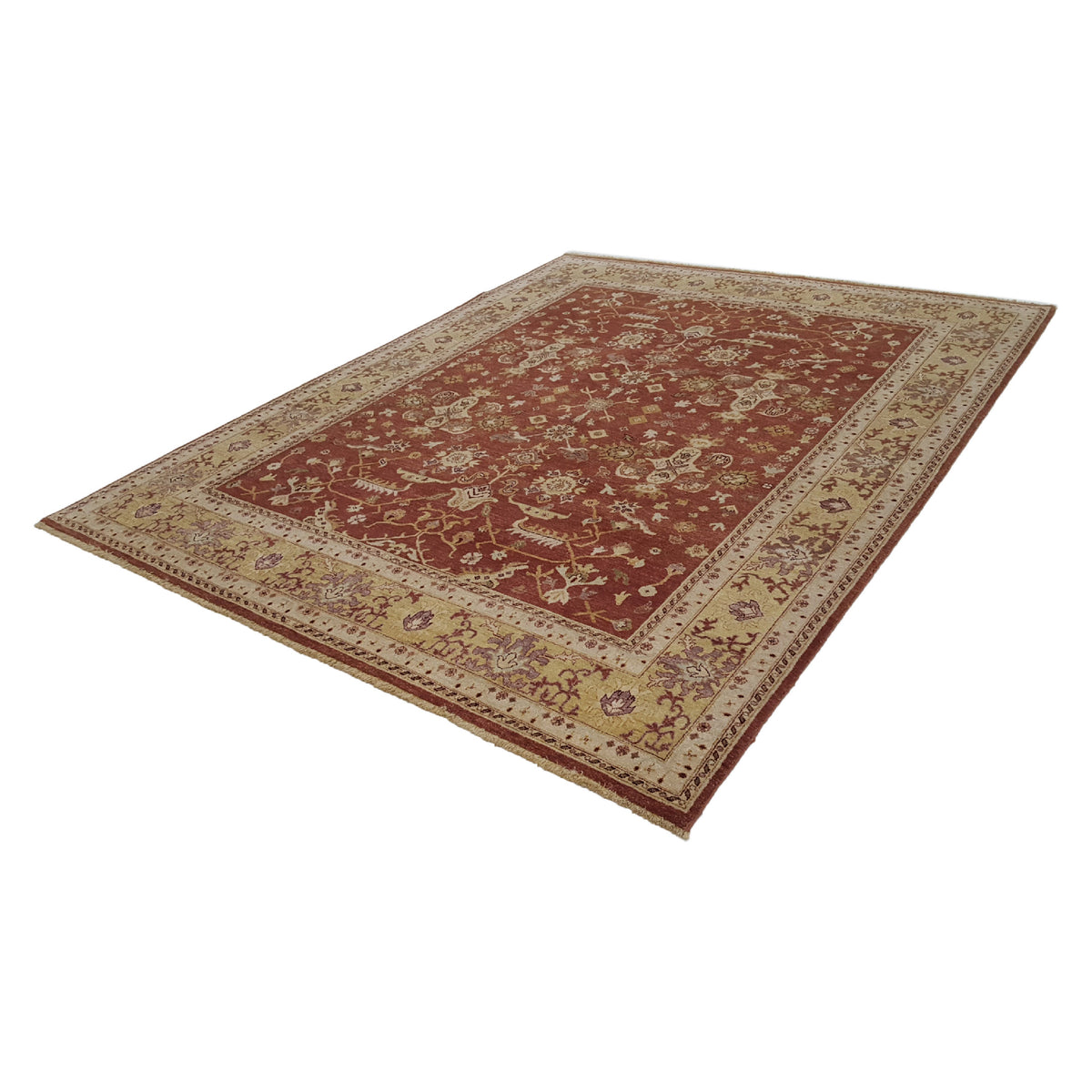 Pacific Maharaja 37271 Rust Green Traditional Hand Knotted Rug