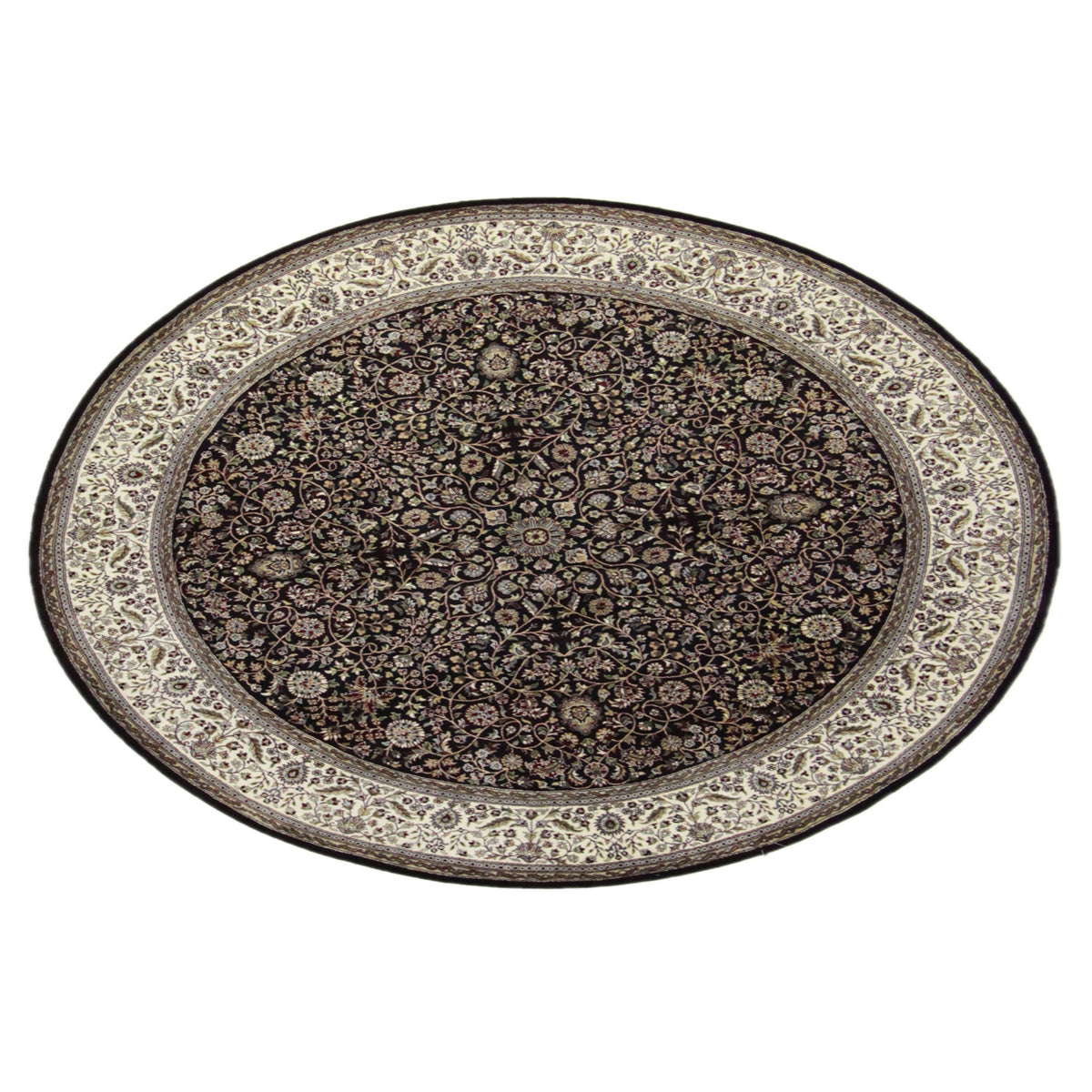 Pacific Agra 37289 Brown Ivory Traditional Hand Knotted Rug