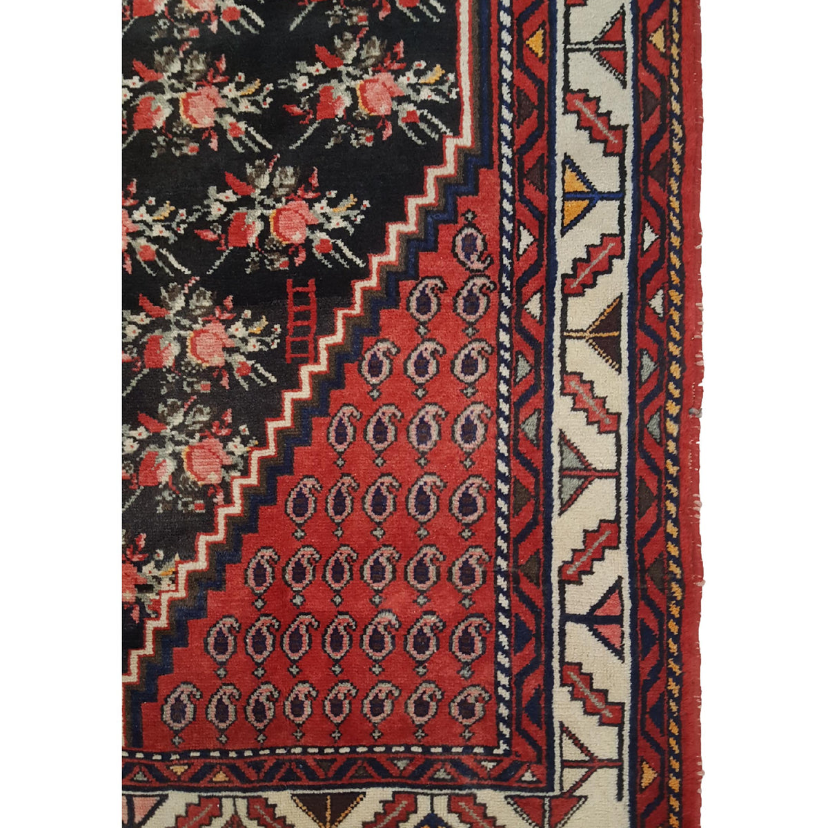 Pacific Angles 37326 Red Ivory Traditional Hand Knotted Rug