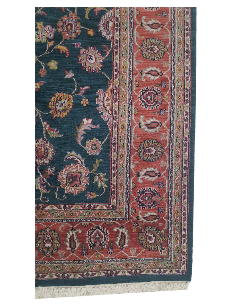 Pacific Maharaja 37422 Green Rust Traditional Hand Knotted Rug