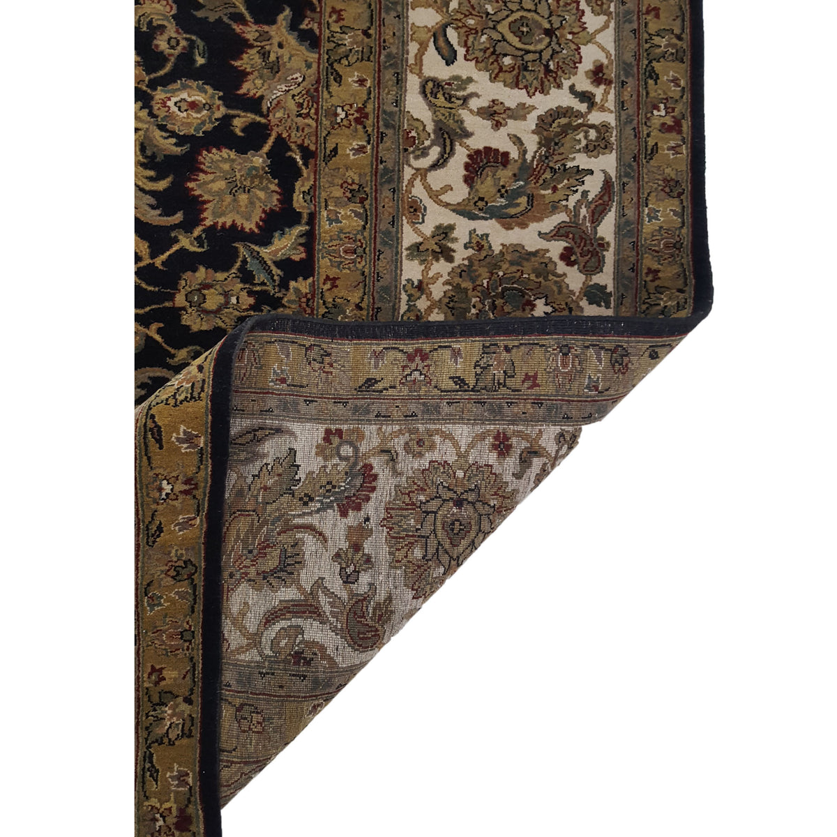 Pacific Crown 37452 Black Black Traditional Hand Knotted Rug
