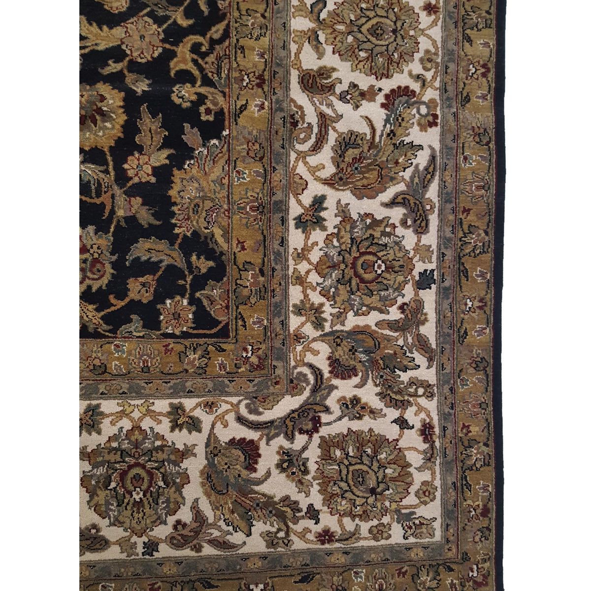 Pacific Crown 37452 Black Black Traditional Hand Knotted Rug