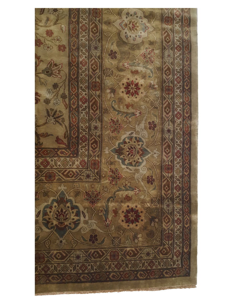 Pacific Serene 37505 Beige Brown Traditional Hand Knotted Rug