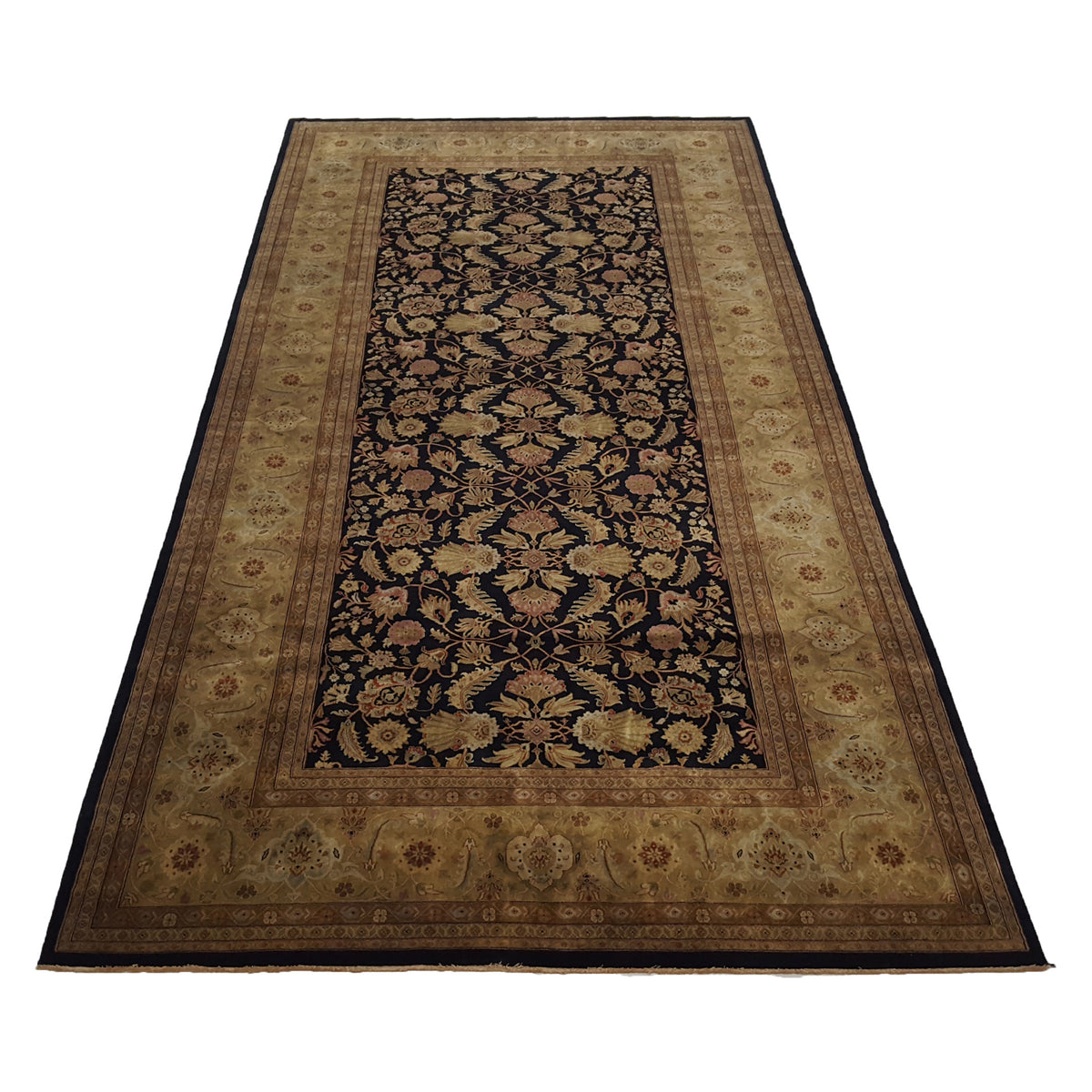 Pacific Serene 37506 Black Olive Traditional Hand Knotted Rug