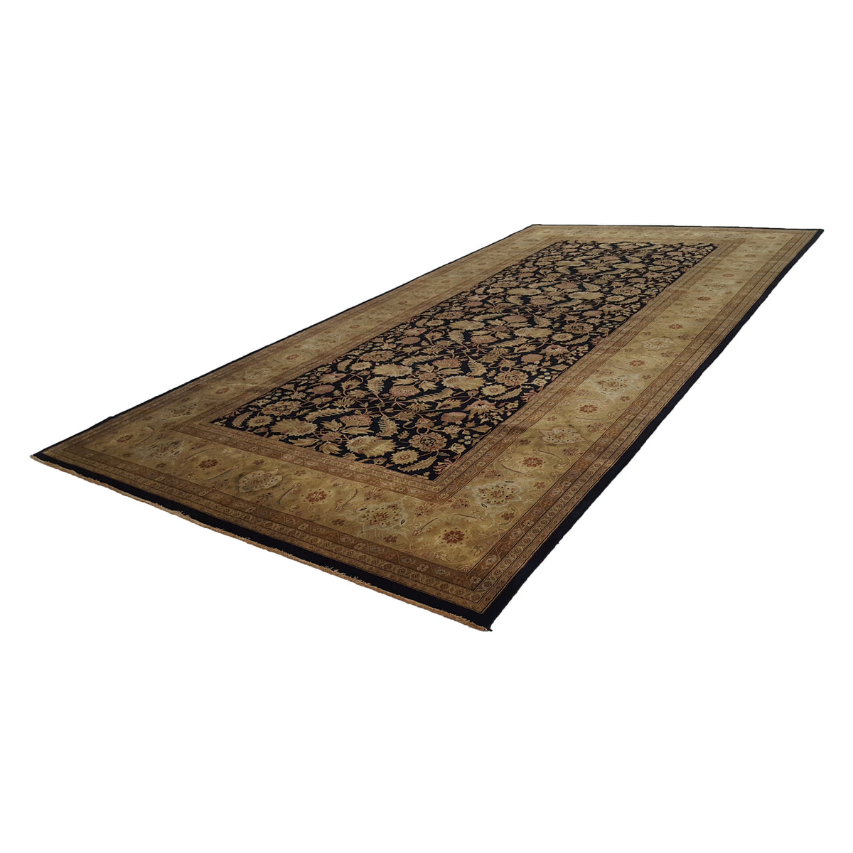 Pacific Serene 37506 Black Olive Traditional Hand Knotted Rug
