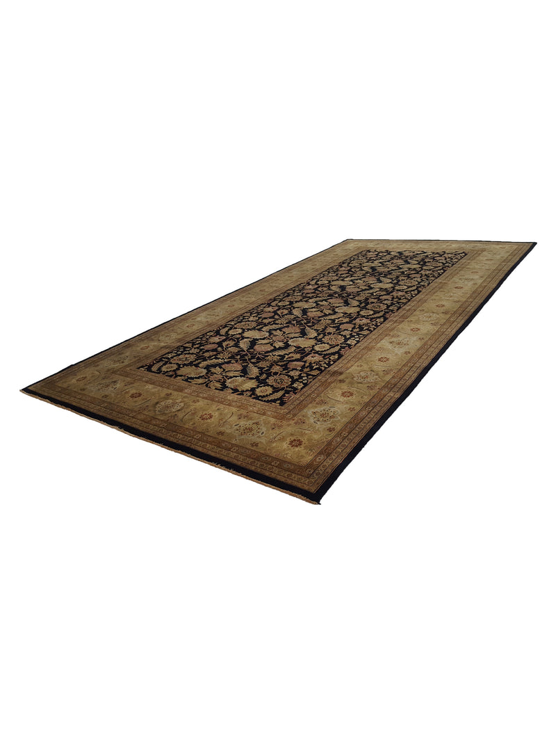 Pacific Serene 37506 Black Olive Traditional Hand Knotted Rug