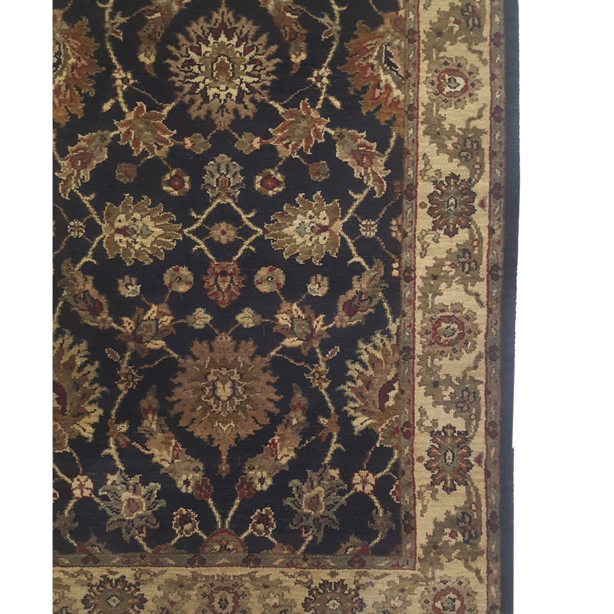 Pacific Crown 37523 Black Ivory Traditional Hand Knotted Rug