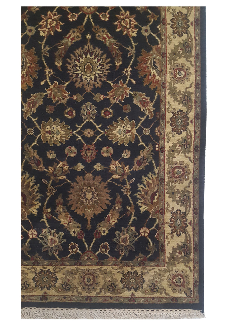 Pacific Crown 37523 Black Ivory Traditional Hand Knotted Rug