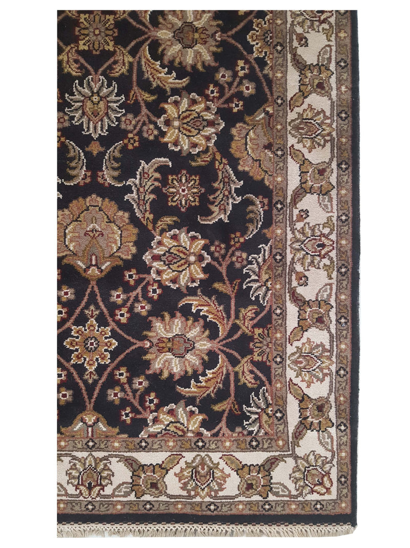 Pacific Royal 37539 Black Ivory Traditional Hand Knotted Rug