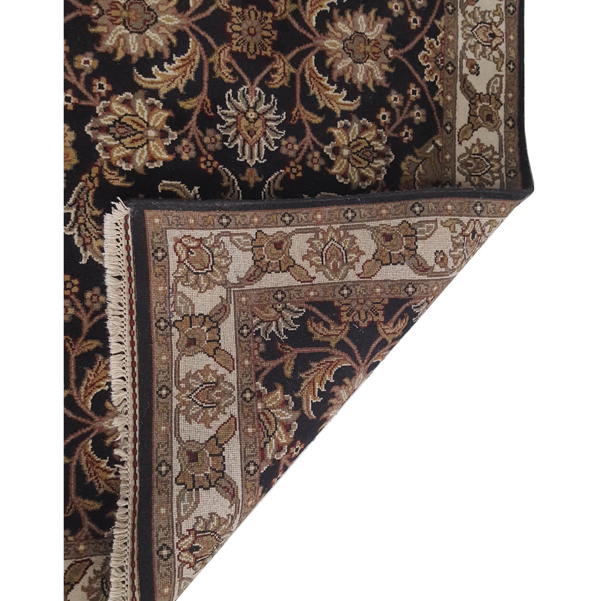 Pacific Royal 37539 Black Ivory Traditional Hand Knotted Rug