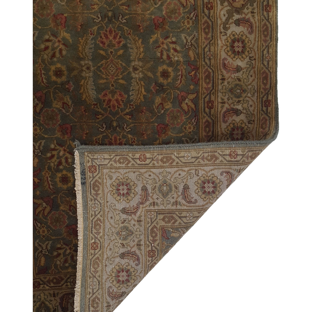 Pacific Serene 37547 Green Ivory Traditional Hand Knotted Rug