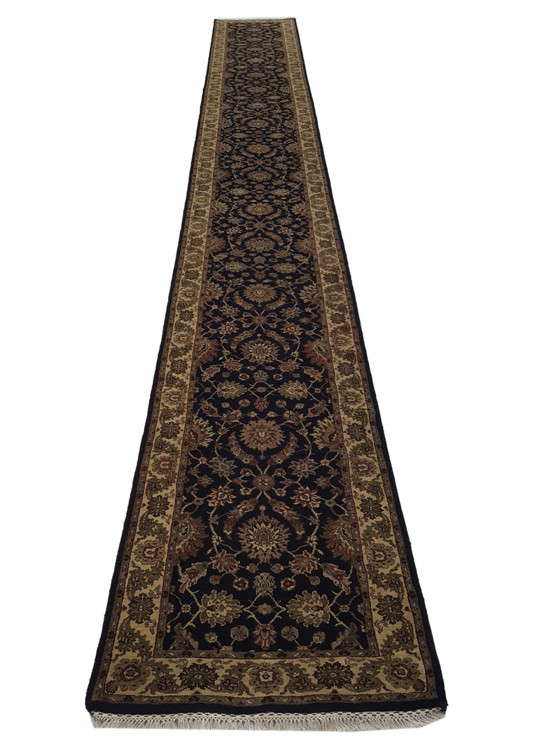 Pacific Crown 37557 Black Ivory Traditional Hand Knotted Rug