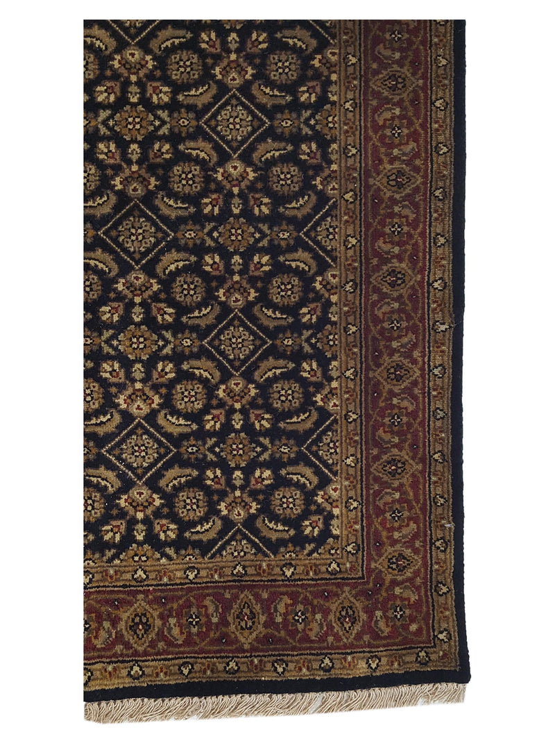 Pacific Serene 37611 Black Red Traditional Hand Knotted Rug