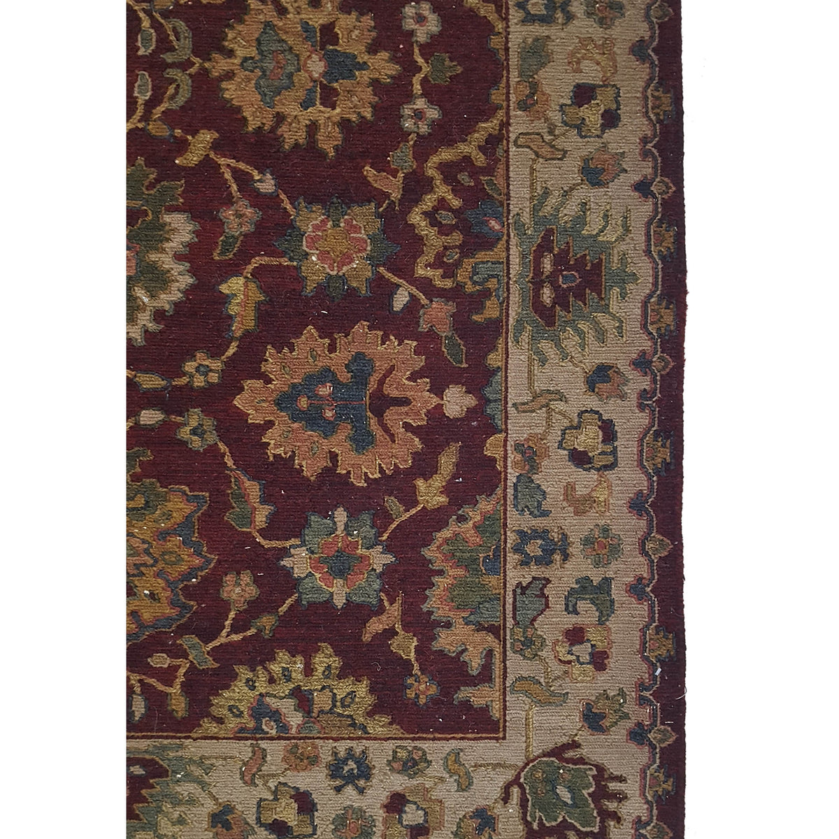 Pacific Summak 37862 Burgundy Beige Traditional Hand Knotted Rug