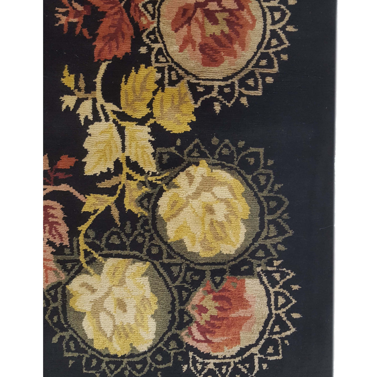 Pacific Gouri Ganga 37950 Black Multi Transitional Hand Knotted Rug