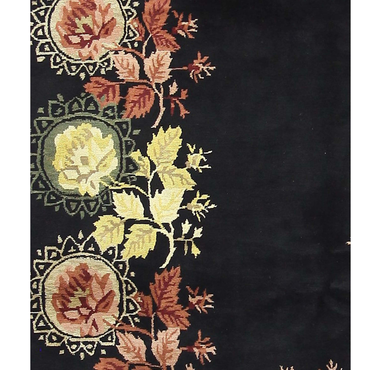 Pacific Gouri Ganga 37950 Black Multi Transitional Hand Knotted Rug
