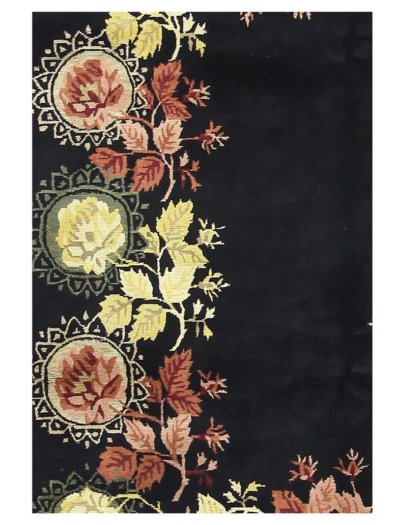 Pacific Gouri Ganga 37950 Black Multi Transitional Hand Knotted Rug