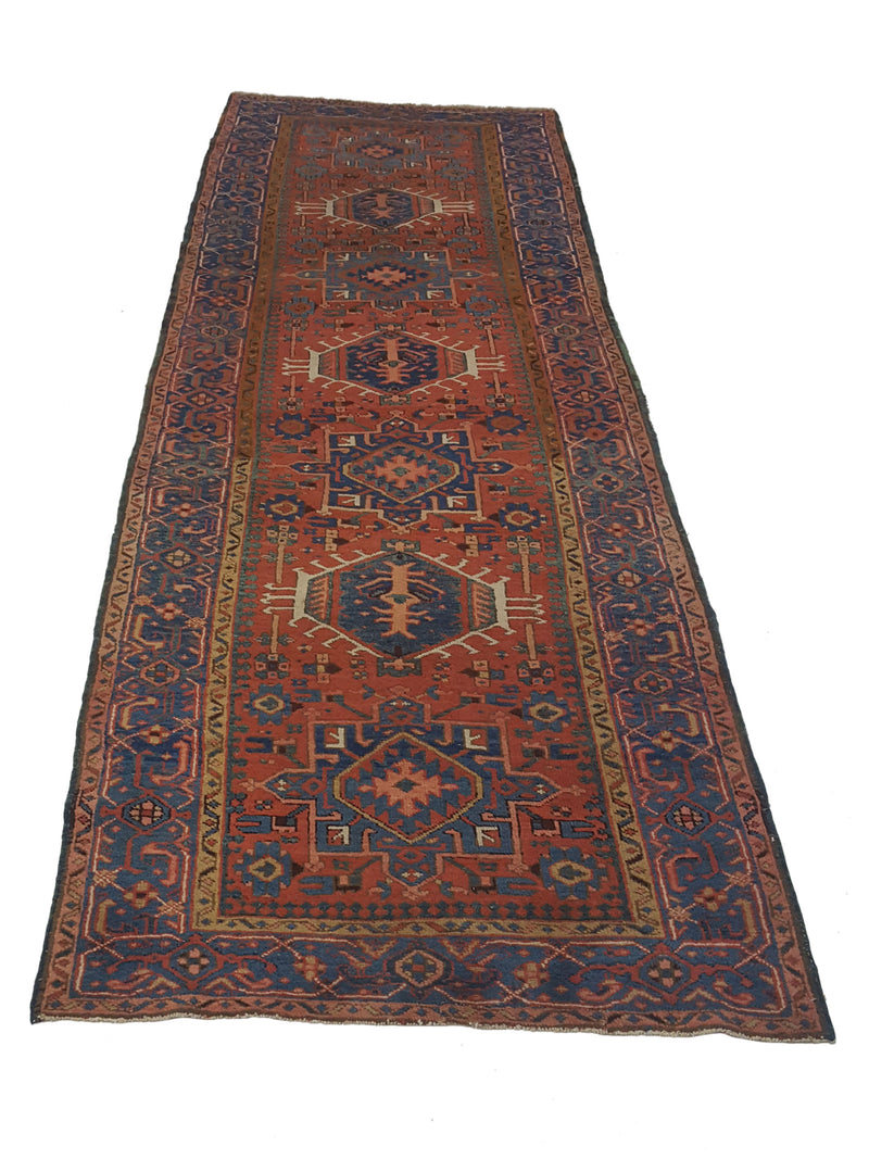 Fasa Antique Heriz 37952 Rust Indigo Traditional Antique Rug