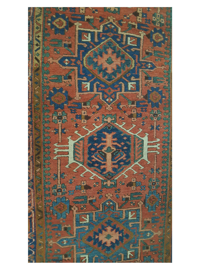 Fasa Antique Heriz 37952 Rust Indigo Traditional Antique Rug