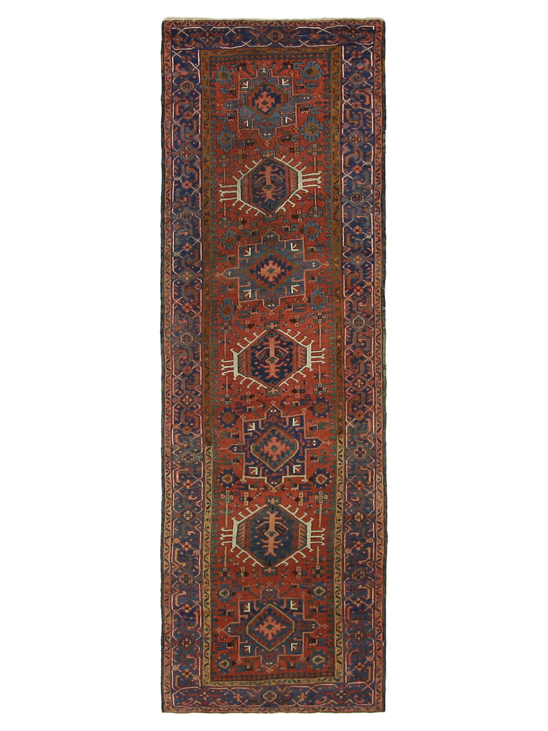 Fasa Antique Heriz  Rust Indigo Traditional